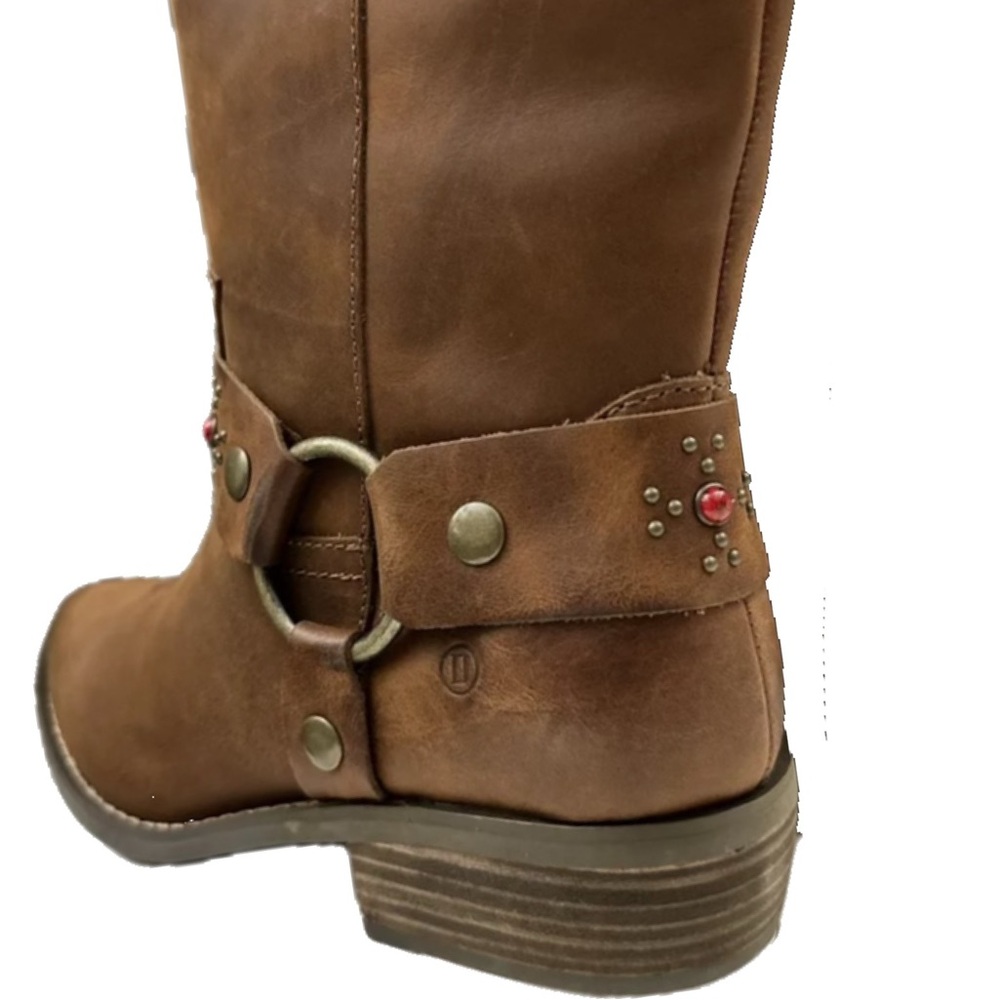 dingo Tan Mid-Calf Heeled Harness Boot - Picture 5 of 6